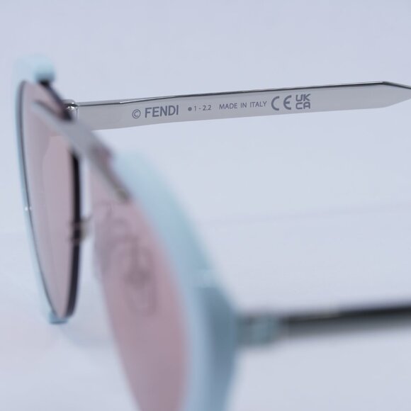 🕶️ New Fendi FE40042U 86U Sunglasses - Azure/Silver Frame - Picture 7 of 9